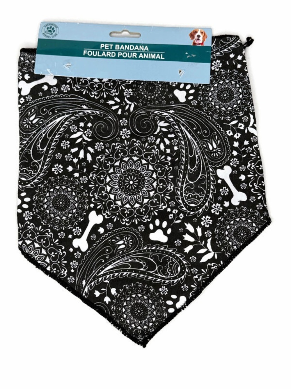 Black Paisley Pet Bandana